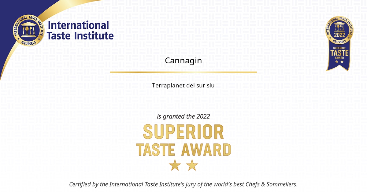 Superior Taste Award — Cannagin Premium